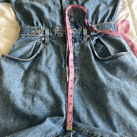 Agolde Blue Denim Jumpsuit - Picture 6 of 10